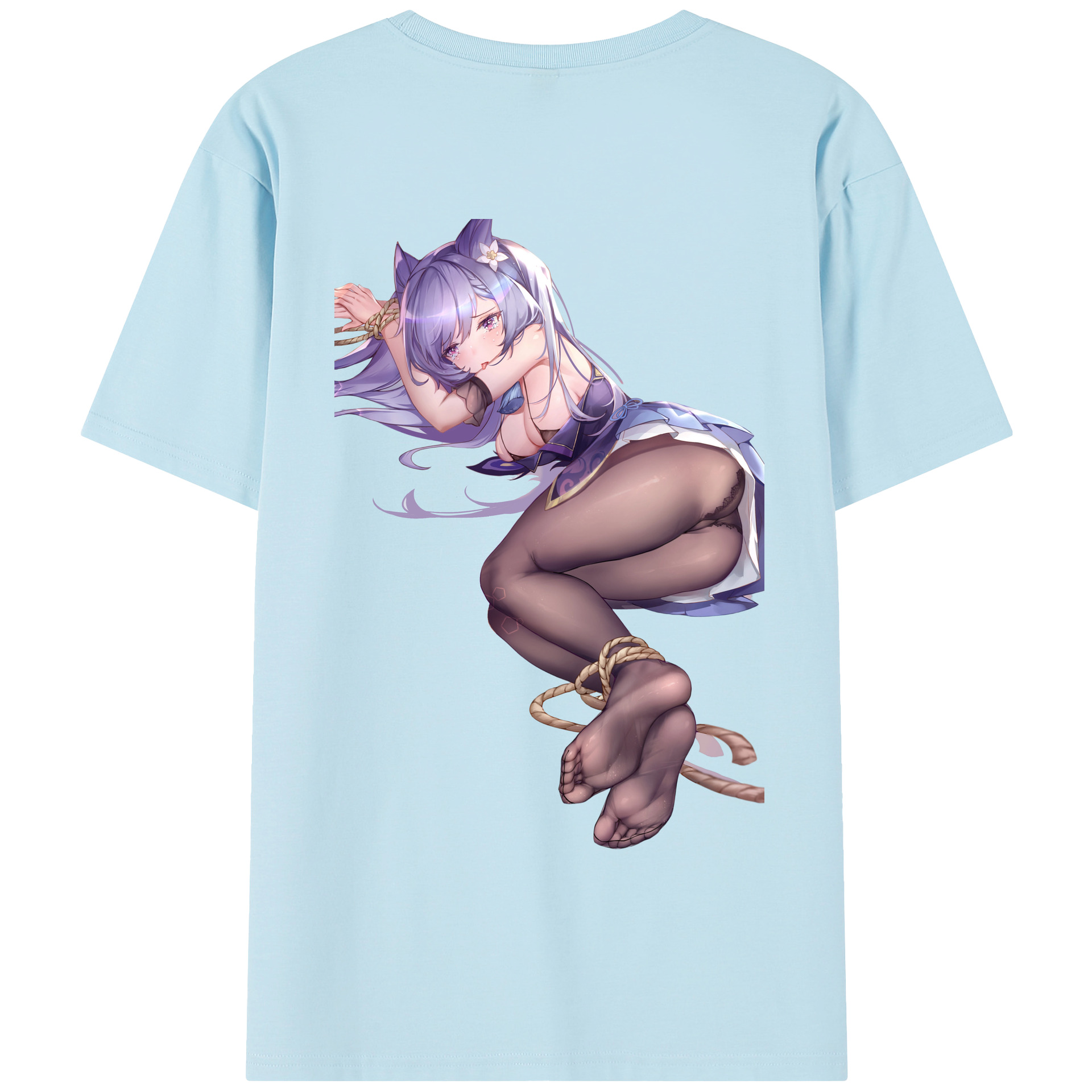げんし神 刻晴 こくせい genshin Kokusei 綿100％半袖Tシャツ（背面プリント）